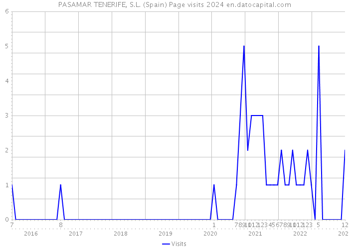 PASAMAR TENERIFE, S.L. (Spain) Page visits 2024 