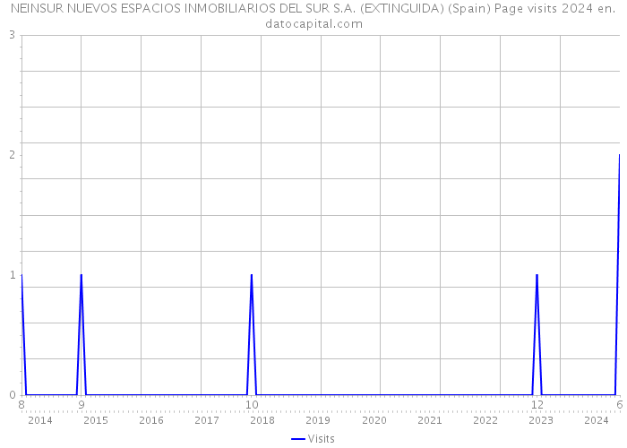 NEINSUR NUEVOS ESPACIOS INMOBILIARIOS DEL SUR S.A. (EXTINGUIDA) (Spain) Page visits 2024 