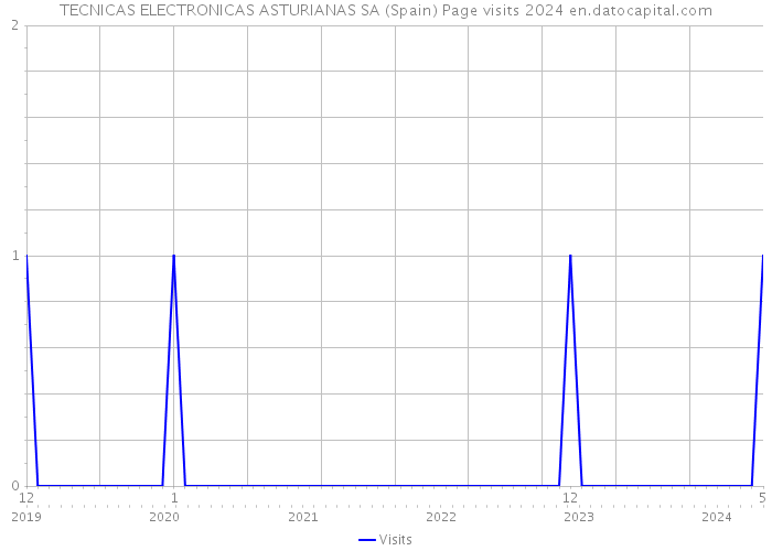 TECNICAS ELECTRONICAS ASTURIANAS SA (Spain) Page visits 2024 