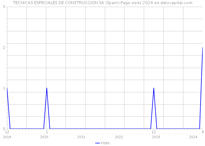 TECNICAS ESPECIALES DE CONSTRUCCION SA (Spain) Page visits 2024 