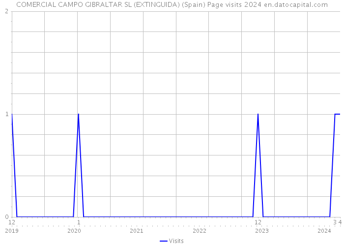 COMERCIAL CAMPO GIBRALTAR SL (EXTINGUIDA) (Spain) Page visits 2024 