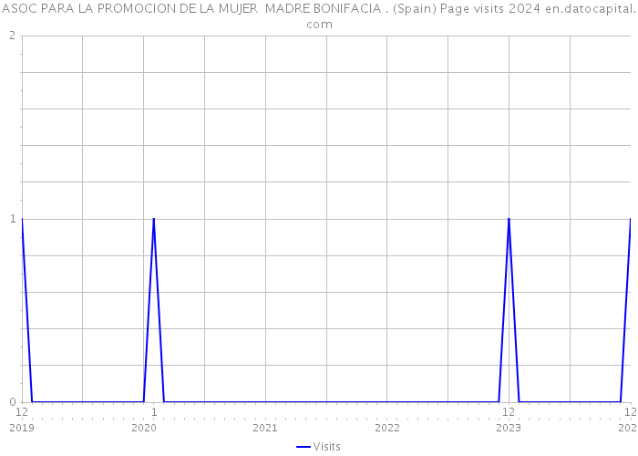 ASOC PARA LA PROMOCION DE LA MUJER MADRE BONIFACIA . (Spain) Page visits 2024 