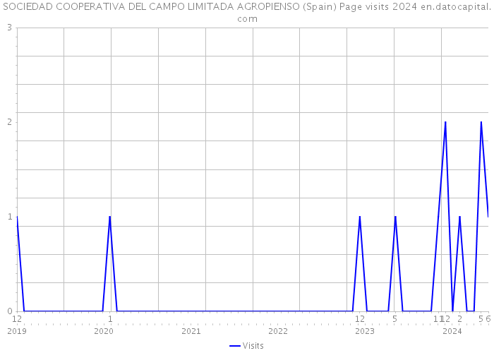 SOCIEDAD COOPERATIVA DEL CAMPO LIMITADA AGROPIENSO (Spain) Page visits 2024 
