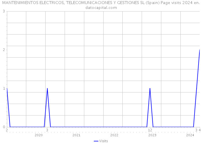 MANTENIMIENTOS ELECTRICOS, TELECOMUNICACIONES Y GESTIONES SL (Spain) Page visits 2024 