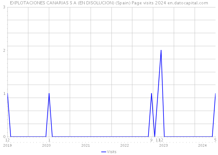 EXPLOTACIONES CANARIAS S A (EN DISOLUCION) (Spain) Page visits 2024 