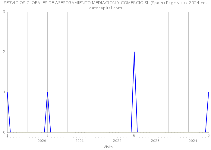 SERVICIOS GLOBALES DE ASESORAMIENTO MEDIACION Y COMERCIO SL (Spain) Page visits 2024 