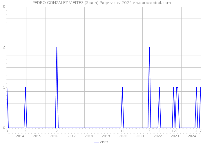 PEDRO GONZALEZ VIEITEZ (Spain) Page visits 2024 