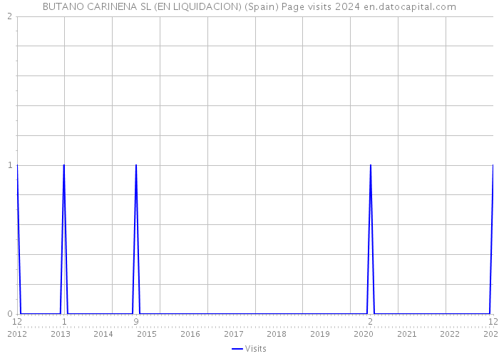 BUTANO CARINENA SL (EN LIQUIDACION) (Spain) Page visits 2024 
