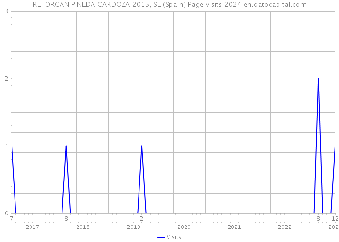 REFORCAN PINEDA CARDOZA 2015, SL (Spain) Page visits 2024 