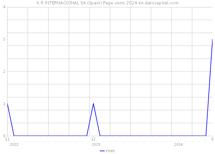 K R INTERNACIONAL SA (Spain) Page visits 2024 