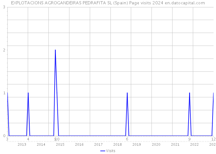 EXPLOTACIONS AGROGANDEIRAS PEDRAFITA SL (Spain) Page visits 2024 