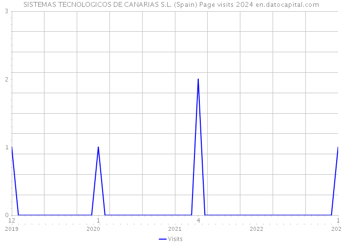 SISTEMAS TECNOLOGICOS DE CANARIAS S.L. (Spain) Page visits 2024 