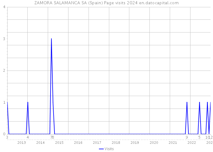 ZAMORA SALAMANCA SA (Spain) Page visits 2024 