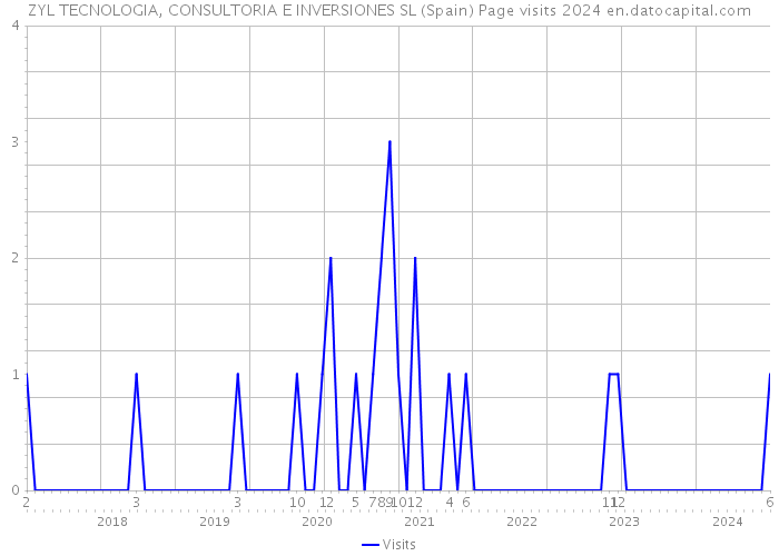 ZYL TECNOLOGIA, CONSULTORIA E INVERSIONES SL (Spain) Page visits 2024 