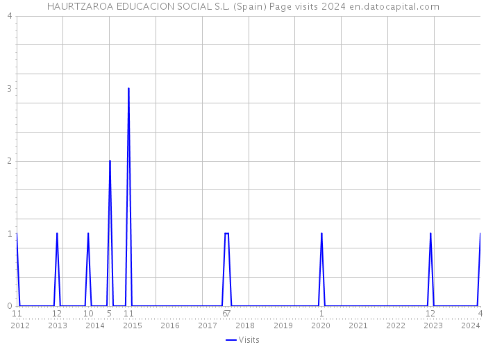 HAURTZAROA EDUCACION SOCIAL S.L. (Spain) Page visits 2024 