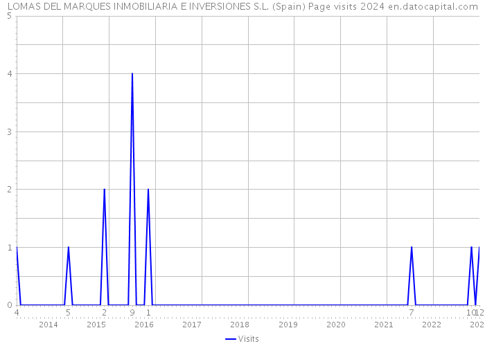 LOMAS DEL MARQUES INMOBILIARIA E INVERSIONES S.L. (Spain) Page visits 2024 