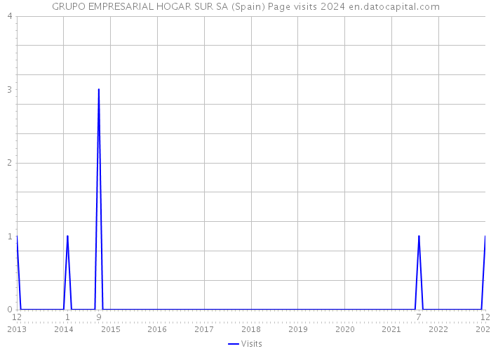 GRUPO EMPRESARIAL HOGAR SUR SA (Spain) Page visits 2024 