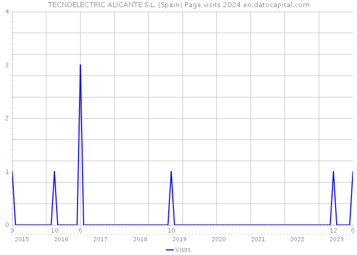 TECNOELECTRIC ALICANTE S.L. (Spain) Page visits 2024 