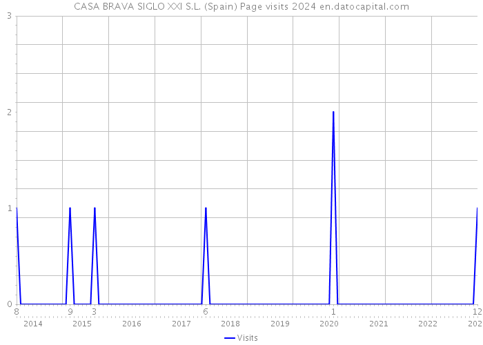 CASA BRAVA SIGLO XXI S.L. (Spain) Page visits 2024 