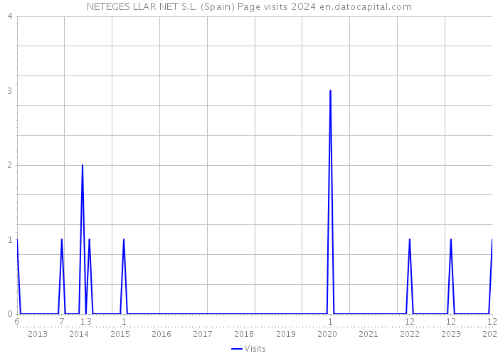 NETEGES LLAR NET S.L. (Spain) Page visits 2024 
