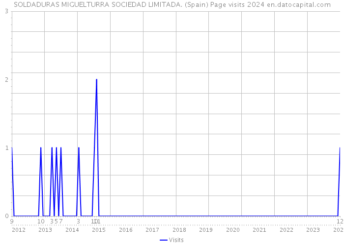 SOLDADURAS MIGUELTURRA SOCIEDAD LIMITADA. (Spain) Page visits 2024 