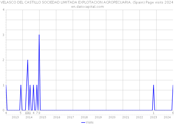 VELASCO DEL CASTILLO SOCIEDAD LIMITADA EXPLOTACION AGROPECUARIA. (Spain) Page visits 2024 