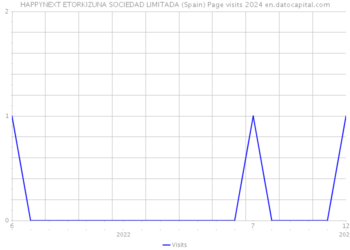 HAPPYNEXT ETORKIZUNA SOCIEDAD LIMITADA (Spain) Page visits 2024 