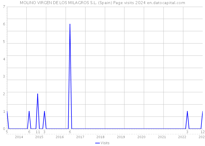 MOLINO VIRGEN DE LOS MILAGROS S.L. (Spain) Page visits 2024 