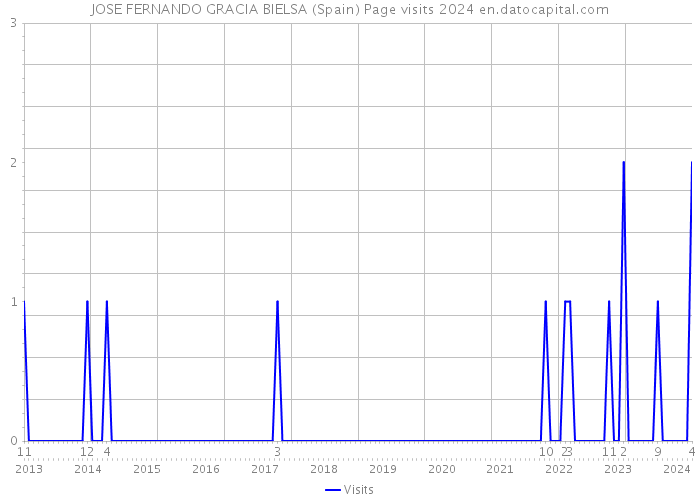 JOSE FERNANDO GRACIA BIELSA (Spain) Page visits 2024 