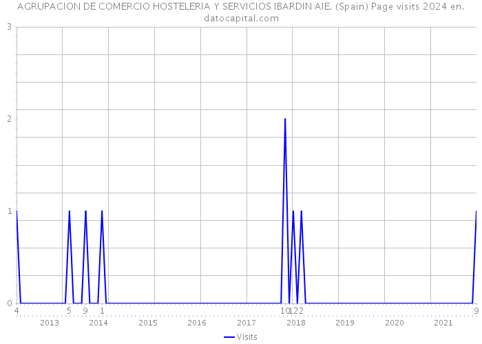 AGRUPACION DE COMERCIO HOSTELERIA Y SERVICIOS IBARDIN AIE. (Spain) Page visits 2024 