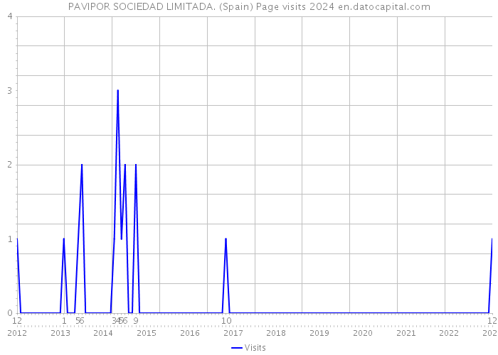 PAVIPOR SOCIEDAD LIMITADA. (Spain) Page visits 2024 