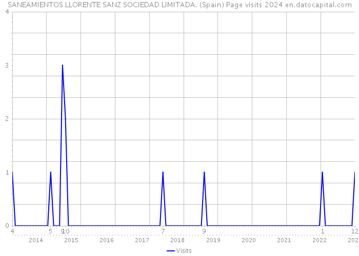 SANEAMIENTOS LLORENTE SANZ SOCIEDAD LIMITADA. (Spain) Page visits 2024 