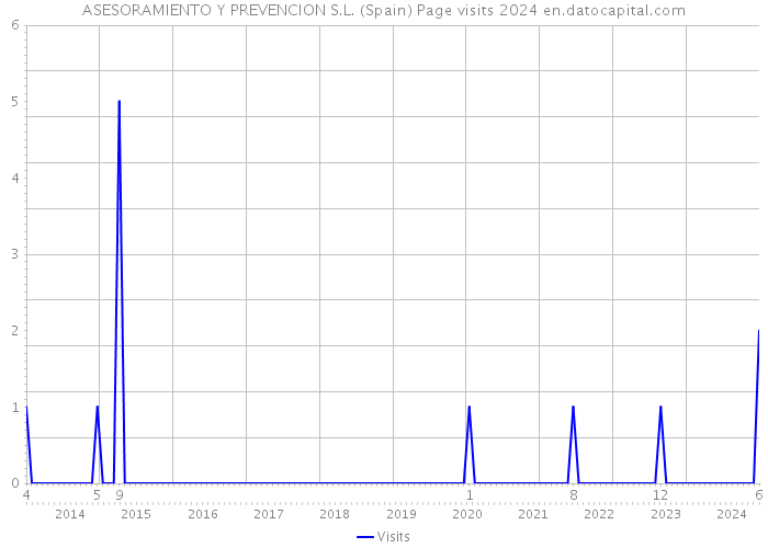 ASESORAMIENTO Y PREVENCION S.L. (Spain) Page visits 2024 