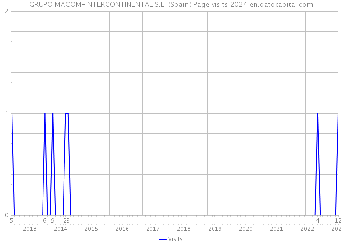 GRUPO MACOM-INTERCONTINENTAL S.L. (Spain) Page visits 2024 