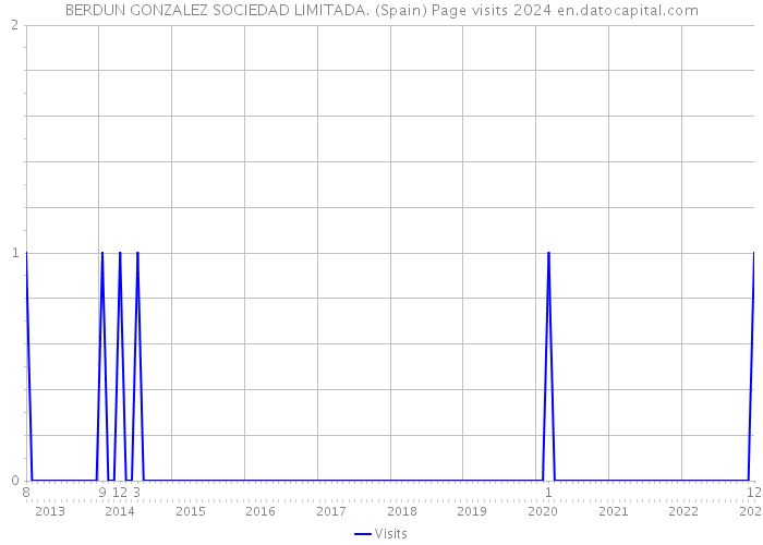 BERDUN GONZALEZ SOCIEDAD LIMITADA. (Spain) Page visits 2024 