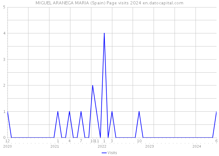 MIGUEL ARANEGA MARIA (Spain) Page visits 2024 