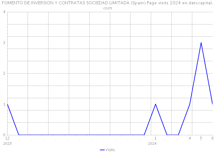 FOMENTO DE INVERSION Y CONTRATAS SOCIEDAD LIMITADA (Spain) Page visits 2024 