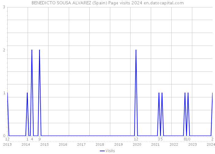 BENEDICTO SOUSA ALVAREZ (Spain) Page visits 2024 