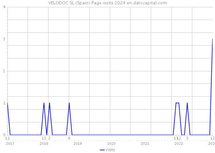 VELODOC SL (Spain) Page visits 2024 