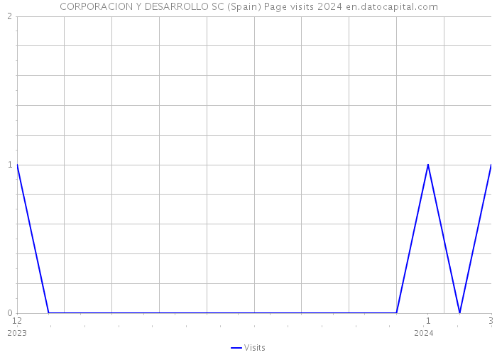 CORPORACION Y DESARROLLO SC (Spain) Page visits 2024 