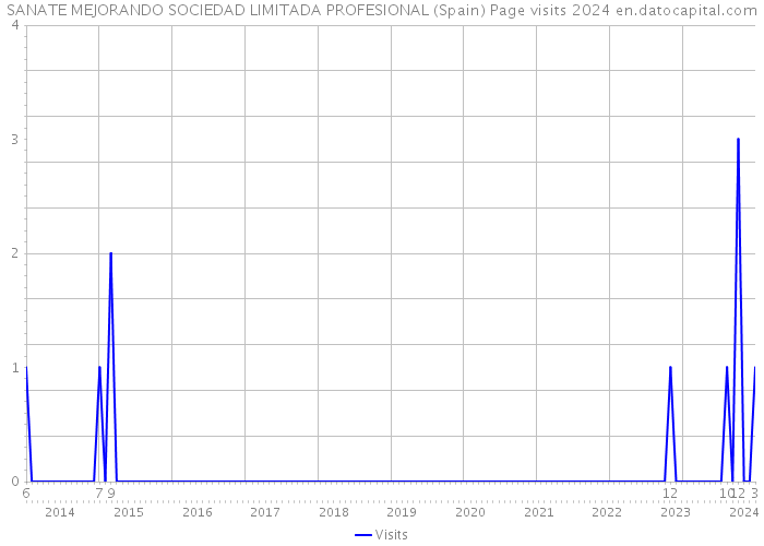SANATE MEJORANDO SOCIEDAD LIMITADA PROFESIONAL (Spain) Page visits 2024 