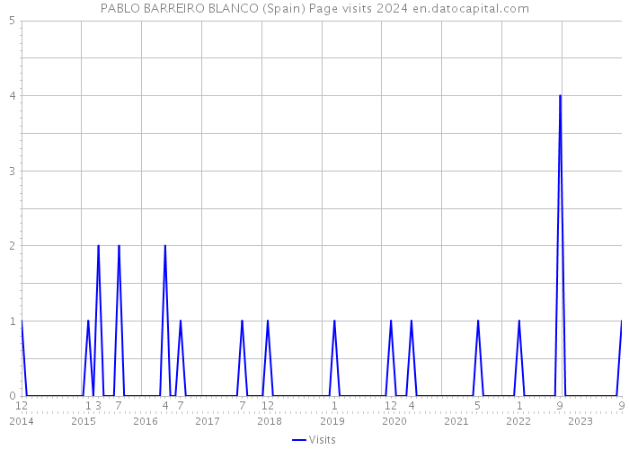 PABLO BARREIRO BLANCO (Spain) Page visits 2024 