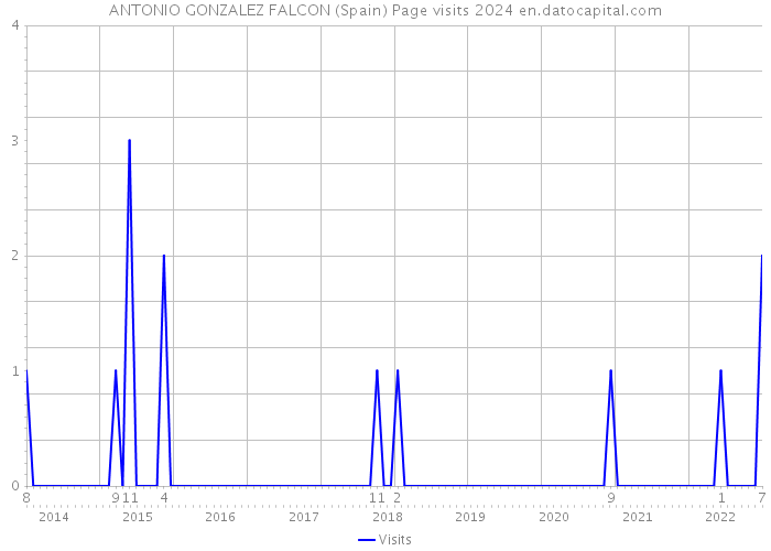 ANTONIO GONZALEZ FALCON (Spain) Page visits 2024 