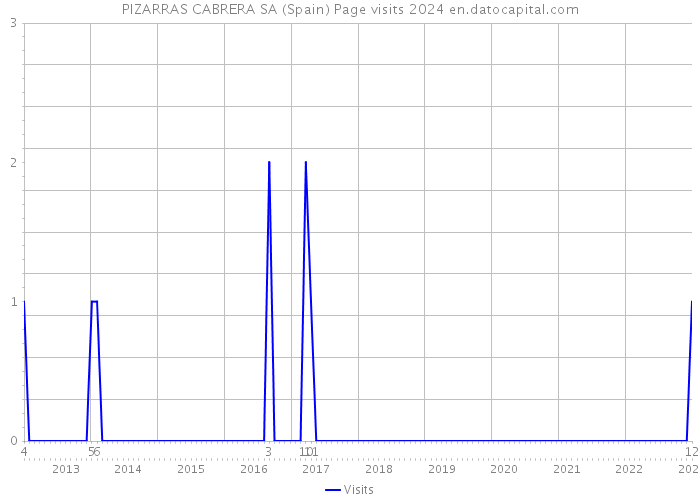 PIZARRAS CABRERA SA (Spain) Page visits 2024 