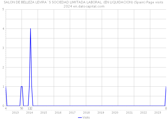 SALON DE BELLEZA LEVIRA`S SOCIEDAD LIMITADA LABORAL. (EN LIQUIDACION) (Spain) Page visits 2024 