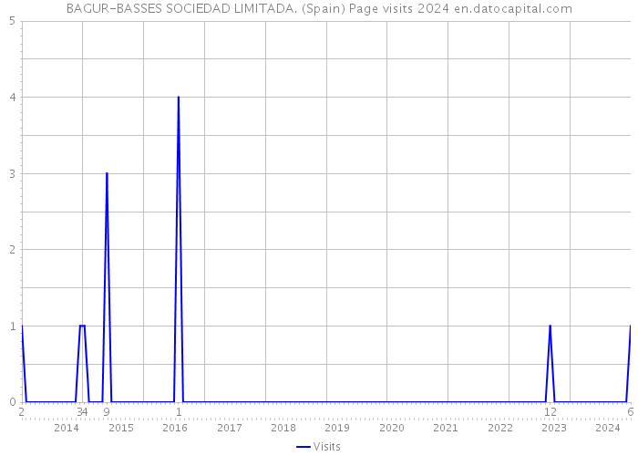 BAGUR-BASSES SOCIEDAD LIMITADA. (Spain) Page visits 2024 