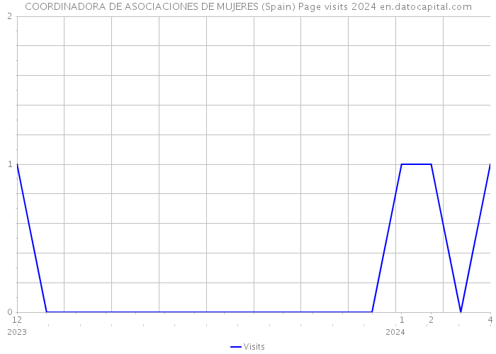 COORDINADORA DE ASOCIACIONES DE MUJERES (Spain) Page visits 2024 