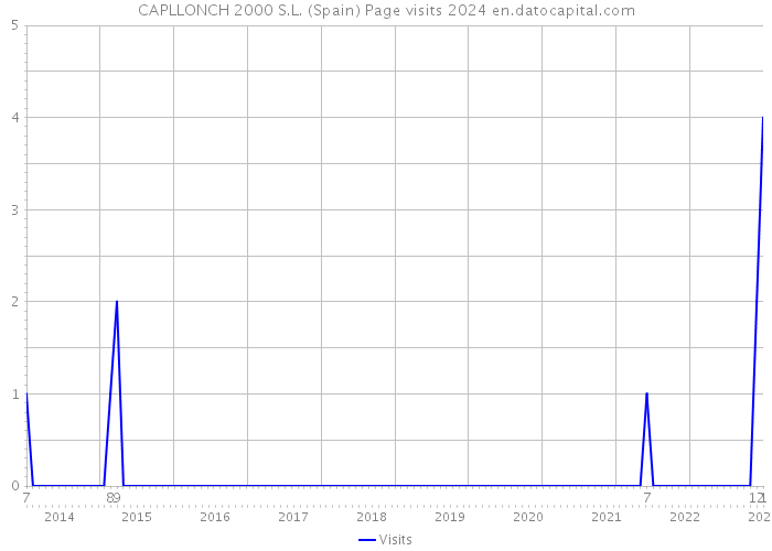 CAPLLONCH 2000 S.L. (Spain) Page visits 2024 