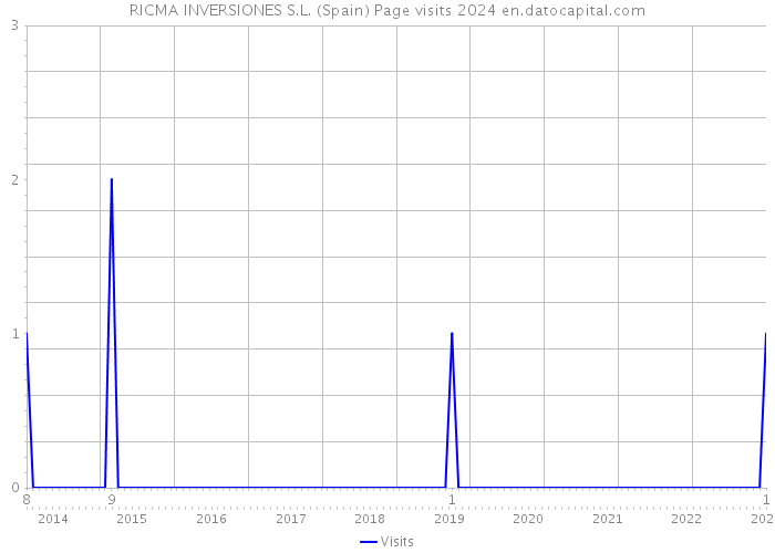 RICMA INVERSIONES S.L. (Spain) Page visits 2024 