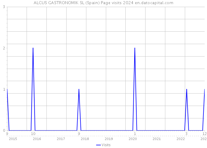 ALCUS GASTRONOMIK SL (Spain) Page visits 2024 